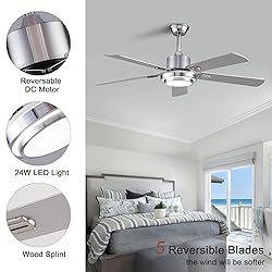 BOOMJOY 52 Inch Ceiling Fans with Lights and Remote