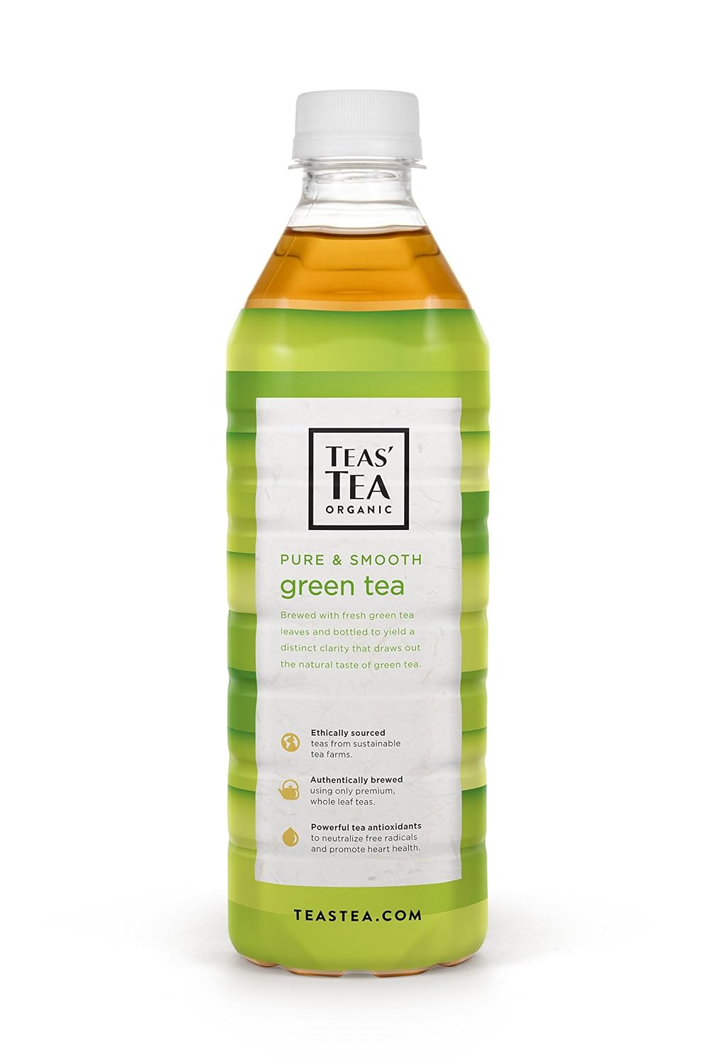 Teas' Tea Unsweetened Pure Green Tea 16.9 Ounce (Pack of 12) Organic, Sugar Free, 0 Calories: Grocery & Gourmet Food