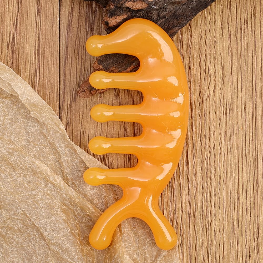 Photo 1 of Big Teeth Head Acupoint Hair combs Meridian Blood Massage Comb Resin Large-Tooth Head Massager Combs,Dolphin