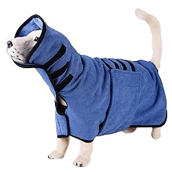 DOZCA Pet Bath Robe Dog Bathrobe Towels for Drying