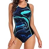beautyin Women One Piece Athletic Racerback Swimsuit Modest Sport Bathing Suit