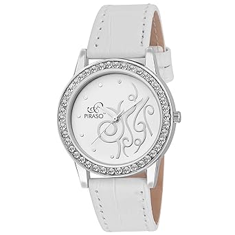 Beautiful White Color Analog Watch for Women-White