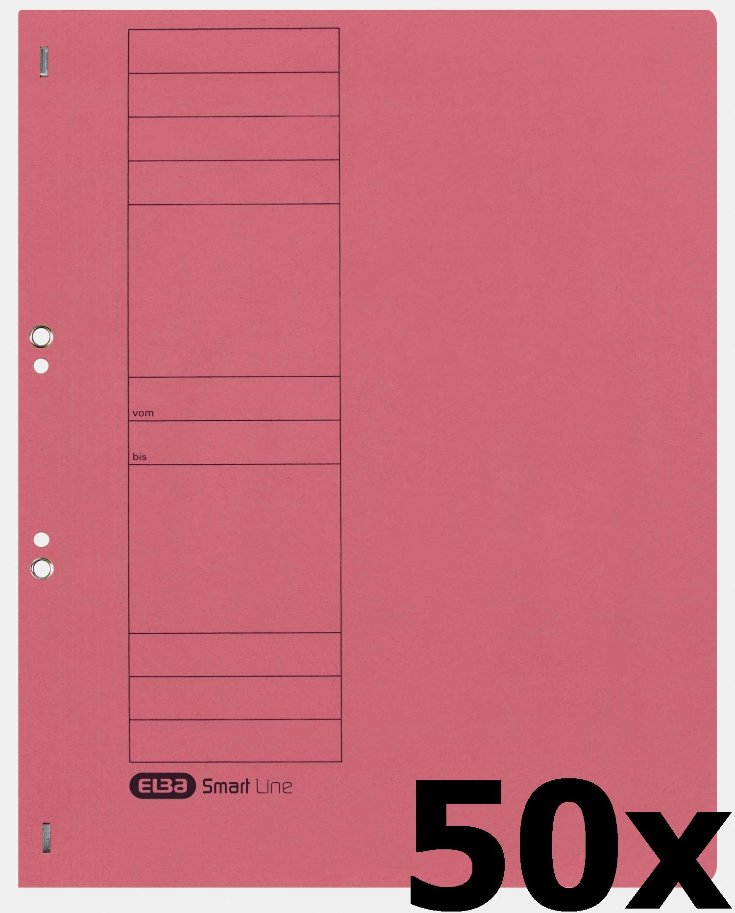 Elba 21450RO Attachable File for Commercial or Official Filing 250 g/sq. m Manila Cardboard for 200 DIN A4 Sheet, Full Front Cover 50 Pieces Red — image 1
