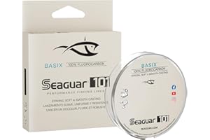 Seaguar Basix Freshwater Mainline, 100% Fluorocarbon Fishing Line, Multiple Sizes, Clear