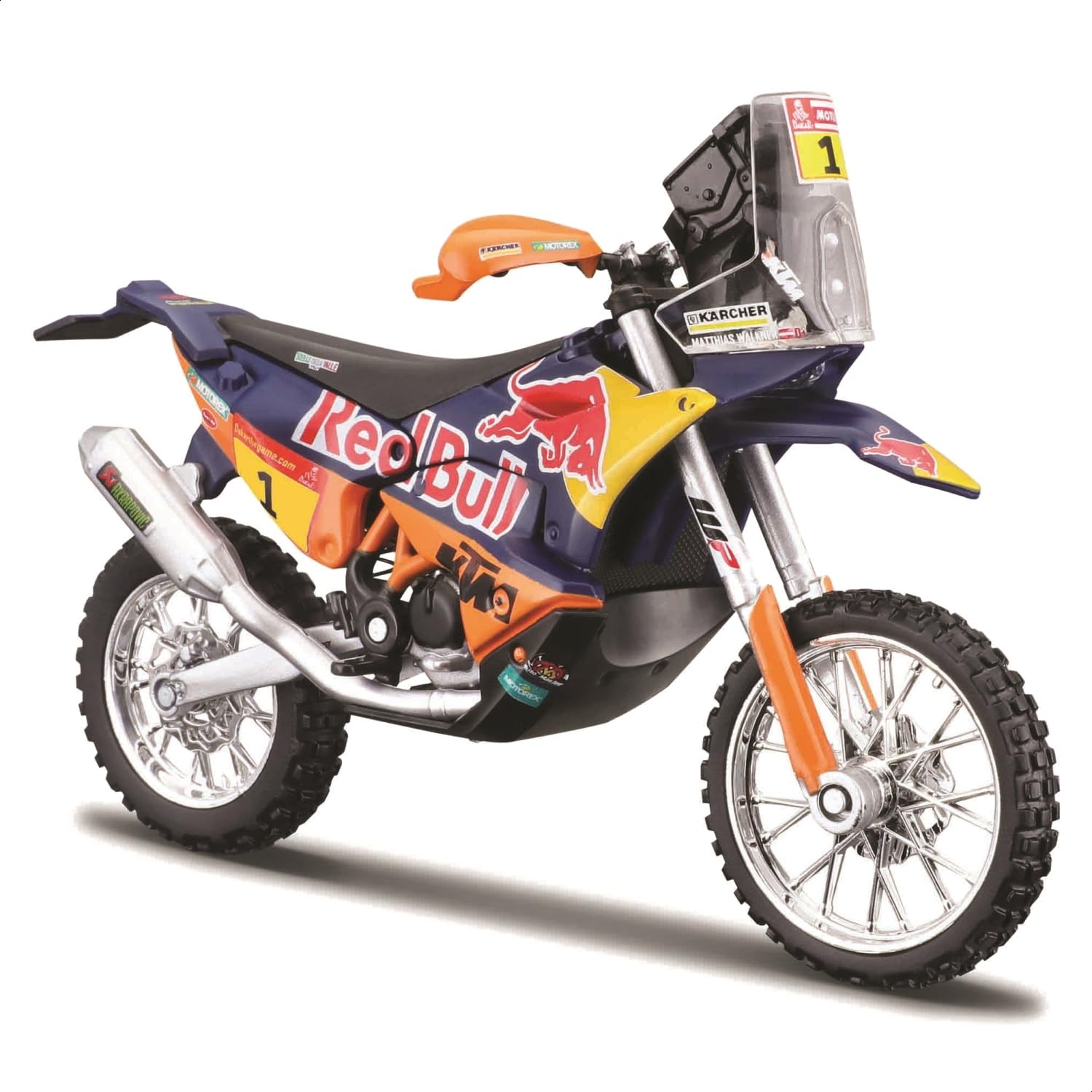 Bburago WRB KTM 450 RALLY FACTORY EDITION Motorbike (2019) PRICE - 1:18 Scale - Incredibly Detailed Die Cast Replica Collectible Motorcycle Model, Orange