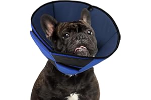 Preferhouse Small Dog Cone Collar, Adjustable Soft Dog Cone for Small Dogs to Stop Licking, Breathable Pet Recovery Cone for Small Male Female Dogs, Blue S