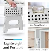 Handy Laundry Folding Lightweight Step Stool 9 Inch White 300 lb Capacity view 7