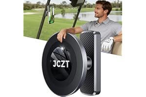 JCZT Magnetic Golf Cart Phone Holder Compatible with MagSafe iPhone 17 Pro Max Plus 16 15 14 13 12 Fits EZGO, Yamaha, Club Car, Icon, Golf Cart Accessories Essentials Gift for Friend Men Women Black