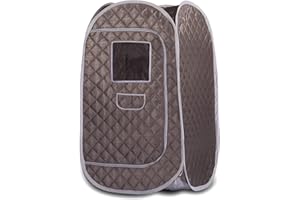 SMARTMAK Portable Sauna Tent, Foldable One Person Full Body Spa for Detox Therapy Without Steamer - Dark Grey