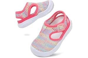 JIASUQI Toddler Sandals Boys Girls Wide Summer Barefoot Sandals Kid Lightweight Water Shoes for Beach Swim