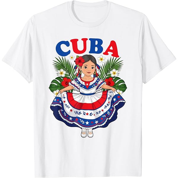 Amazon.com: Cuban Flag Souvenirs Woman Princess Dress Girl Cuba T-Shirt :  Clothing, Shoes & Jewelry