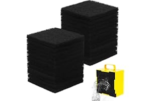 Glooglitter 24 Pack Activated Carbon Filter Replacement Refills Solder Smoke Fume Extractor Trap Absorber Filter Ventilation Compatible with DIY Fan Extraction Equipment 4.7 x 4.7 Inch Fan Unit