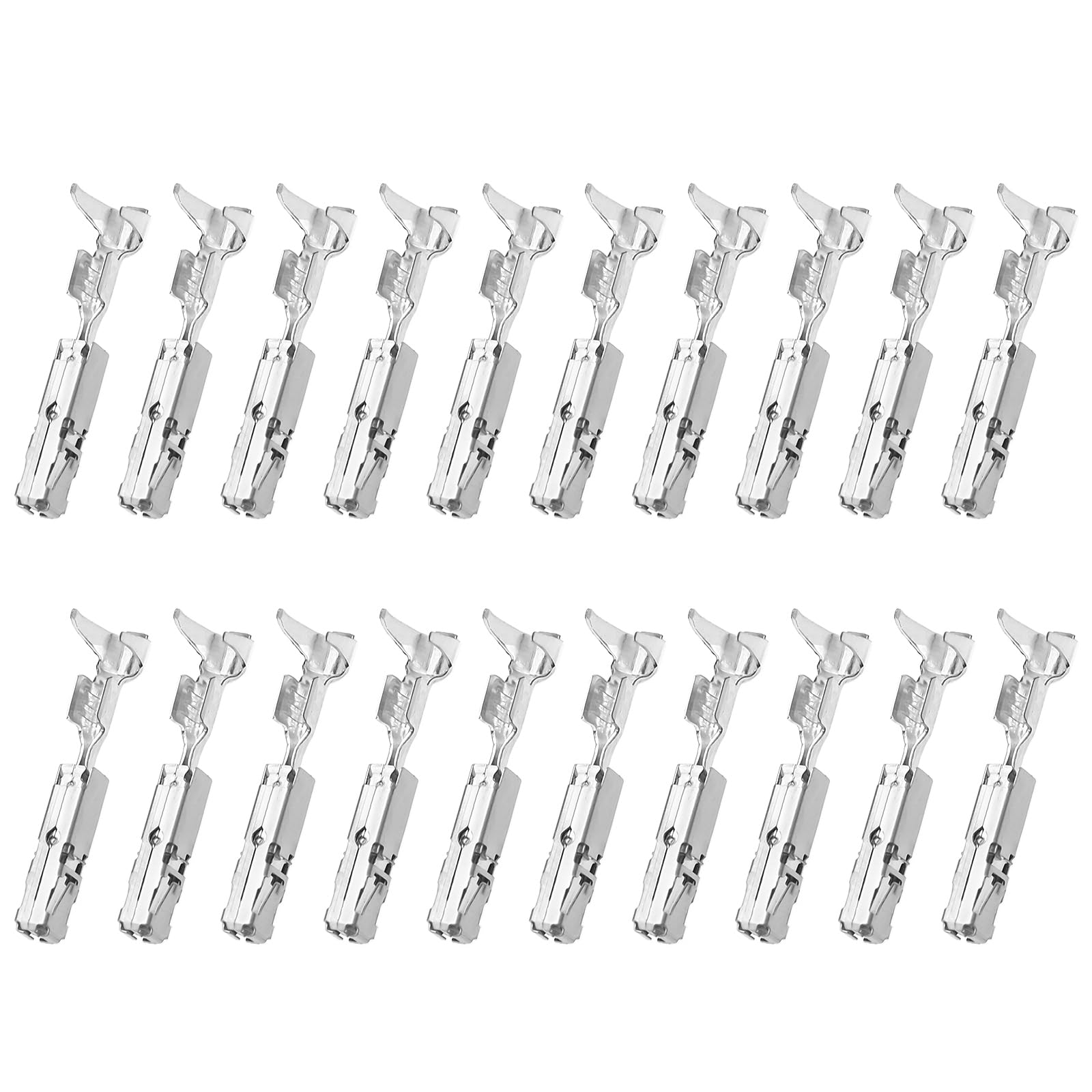 Create idea 20Pcs Wiring Crimp Repair Terminals Pins 000979025E 1241380-1 Compatible with VW Compatible with Porsche Compatible with Audi 0.50mm²-0.75mm² 20mm