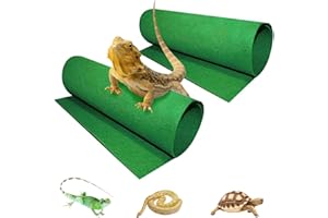 Tfwadmx Reptile Carpet, 2 Pack of Bearded Dragon Mat Terrarium Substrate Liner Bedding for Snake Turtle Lizard Geckos Hermit Crabs (24'' X 16'')
