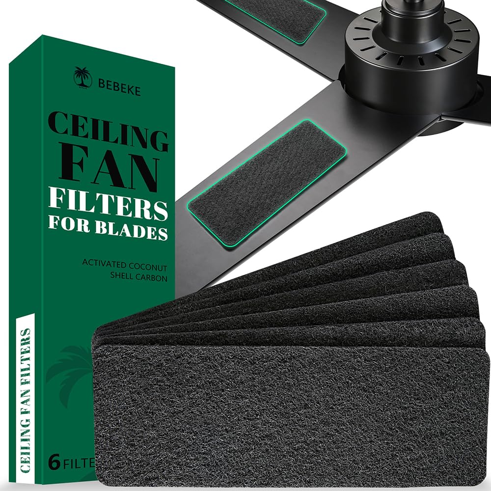 Photo 1 of Ceiling Fan Cleaner Duster, Fan Duster Filters for Ceiling Fan Blades, Gifts for Mon Dad, High-Speed 360° Purification, Activated Coconut Shell Carbon Filter for Pet Dander AIIergies, Dirt