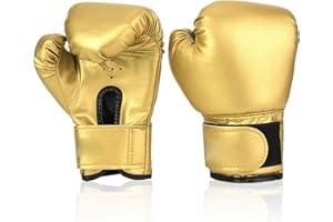 Boxing Gloves, PU Leather Taekwondo Gloves Professional Fighting Children Boxing Training Gloves Thickened Punching Sparring 