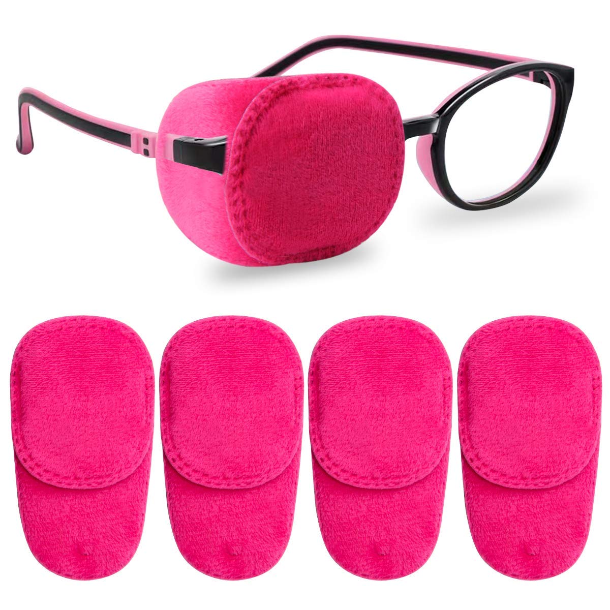 Photo 1 of HECATY 4 Pack Eye Patches for Kids Girls Boys, Right & Left Eye Patch for Glasses, Lazy Eye Patch for Children Treating Lazy Eye Amblyopia Strabismus and After Surgery (Pink)