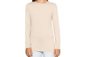 STRETCH IS COMFORT Youth Girls Oh So Soft Long Sleeve Crew Neck Top | Sizes 2-16 | Essential Basics