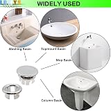 LRMYS Chrome Plating Ring & Cover Overflow Set 22-24mm 6 Pack Bathroom Sink view 4