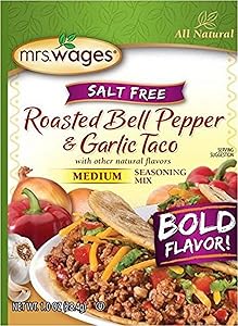Mrs. Wages Salt Free Fire Roasted Tomato and Toasted Onion Taco Seasoning Mix (VALUE PACK of 12)