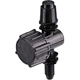 Raindrip R191CT, Adjustable Flow Micro Sprinkler, Quarter-Circle Pattern, Fan Spray, with 10-32 Threaded Inlet, Drip Irrigation Emitters for Drip Irrigation Gardening Systems, 5-Pack, Black
