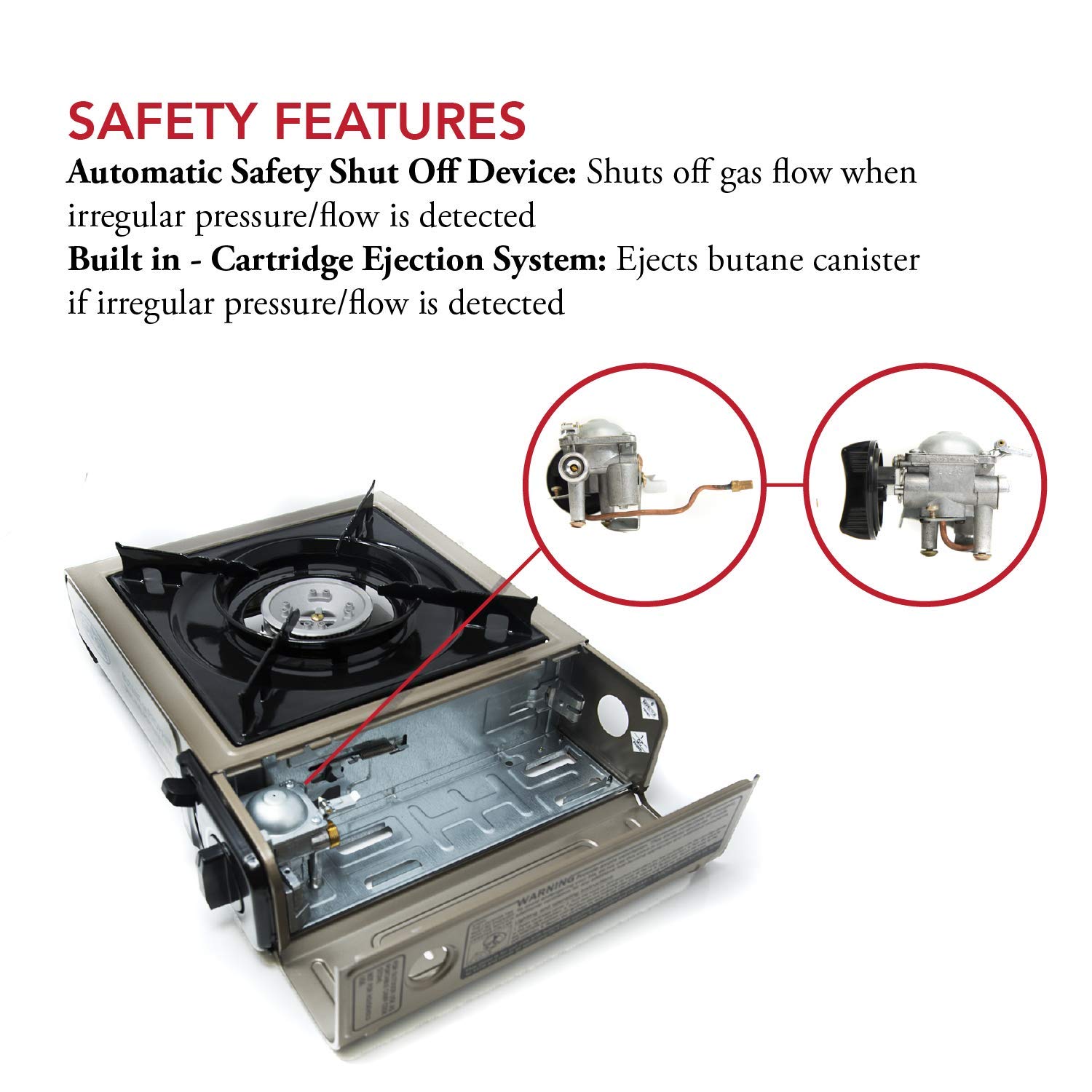 GasOne Propane or Butane Stove GS3400P Dual Fuel Portable Camping and
