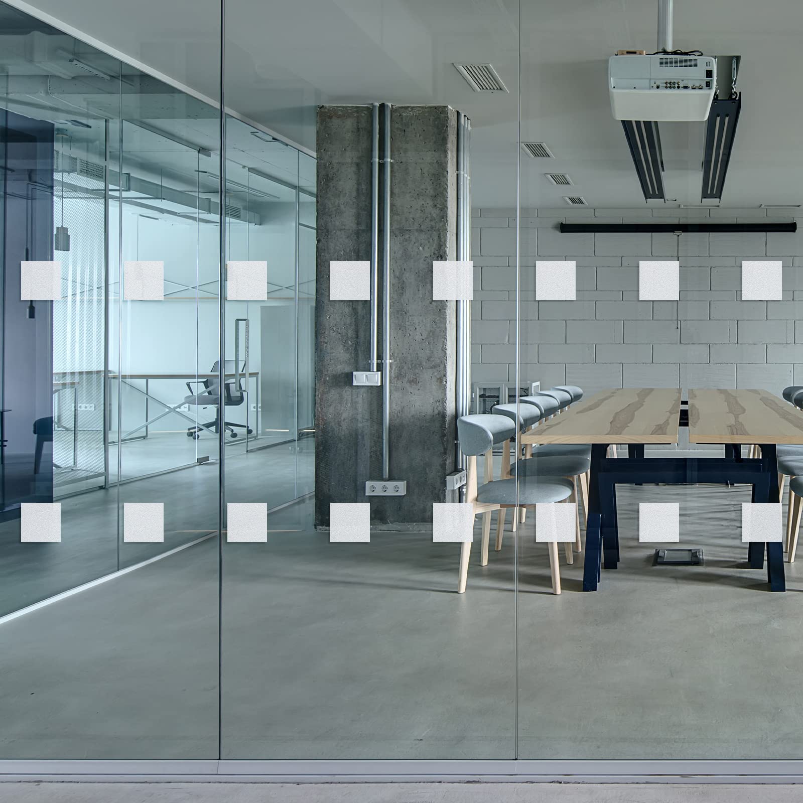Photo 1 of 10 Pack Glass Doors Awareness Stickers Anti Collision Door Sticker Glass Distraction Markers Square Window Decal for Doors,12 x 2 Inches