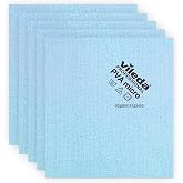 Vileda Professional | PVA Microfiber Cloth | All Purpose Cleaning Shammy | Synthetic Chamois Towel | Smooth &amp; Absorbent Materials | 5 Pack Blue