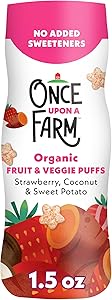 Once Upon a Farm Organic Baby Fruit & Veggie Puffs Strawberry, Coconut & Sweet Potato, 1.5oz
