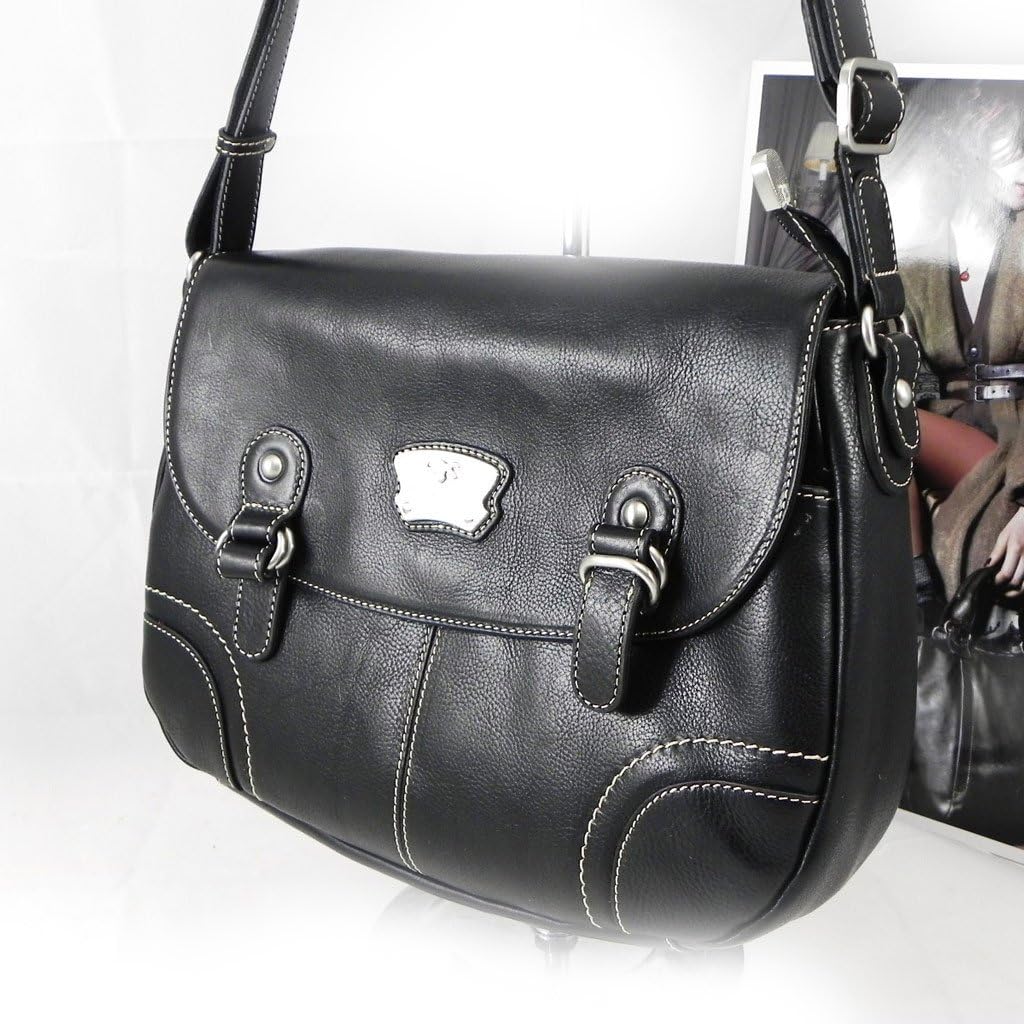 Leather shoulder bag "Gil Holsters" black. Amazon.co.uk Shoes & Bags