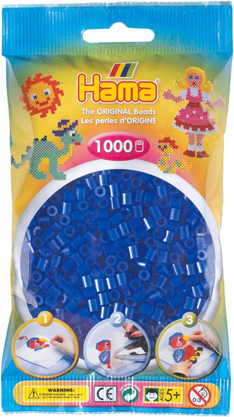 Hama Beads - Neon Blue (1000 Midi Beads)