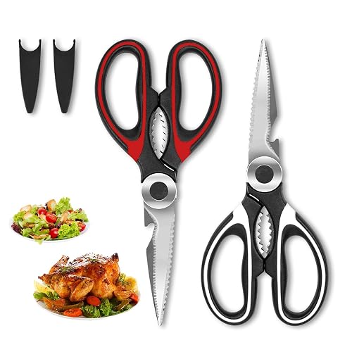 Kitchen Scissors 2 Pack All Purpose Heavy Duty Kitchen Shears For Food ...