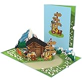 Rykamia Mountain Scene Hiking Pop Up Card, Blank Hiking Pop Up Card, All Occasion Hiking Card, Hiking Thank You Card, Hiking Birthday Card For Hiker, Hiking Birthday Gift For Women, Men