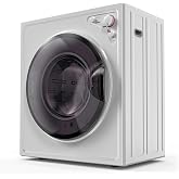 ROVSUN 2.6 Cu.Ft. Portable Dryers for Laundry, Compact Portable Clothes Dryer with Stainless Steel Tub, Dryer Machine, 110V Electric Dryer with Control Knob for Apartment, Dorm, RV, White, 1400W