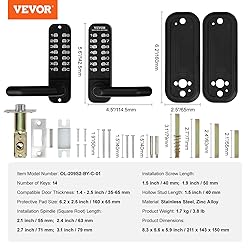 VEVOR Mechanical Keyless Entry Door Lock, 14 Digit
