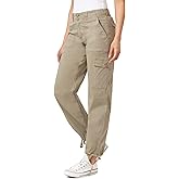 WallFlower Womens Luscious Curvy Twill Cargo Jogger Mid Rise Insta Stretch Juniors Pants