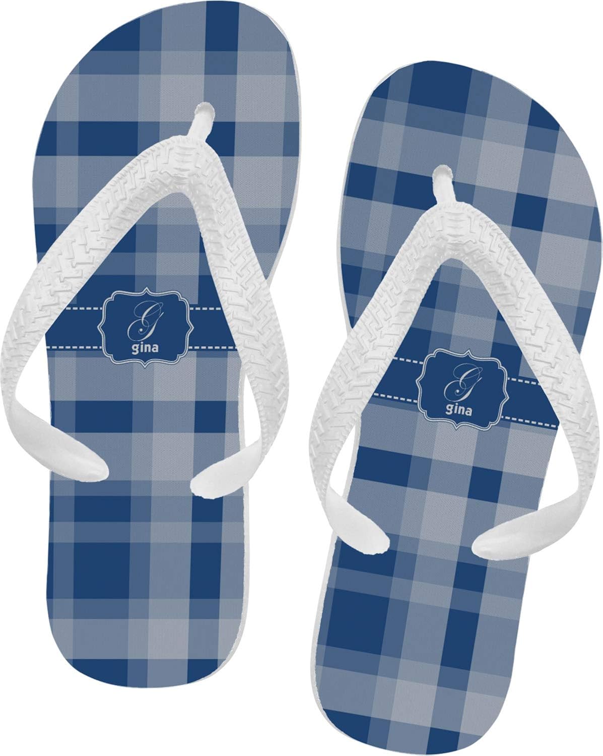 Plaid flip flops Clearance