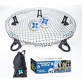 Premier Spike Roundnet Game Set - Top Set in Quality &amp; Durability - Portable Outdoor Game for Beach, Backyard, Camping Game for Kids, Teens &amp; Adults - Net, 2 Balls
