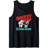 Official Elton John x Rocketman Piano Black Tank Top