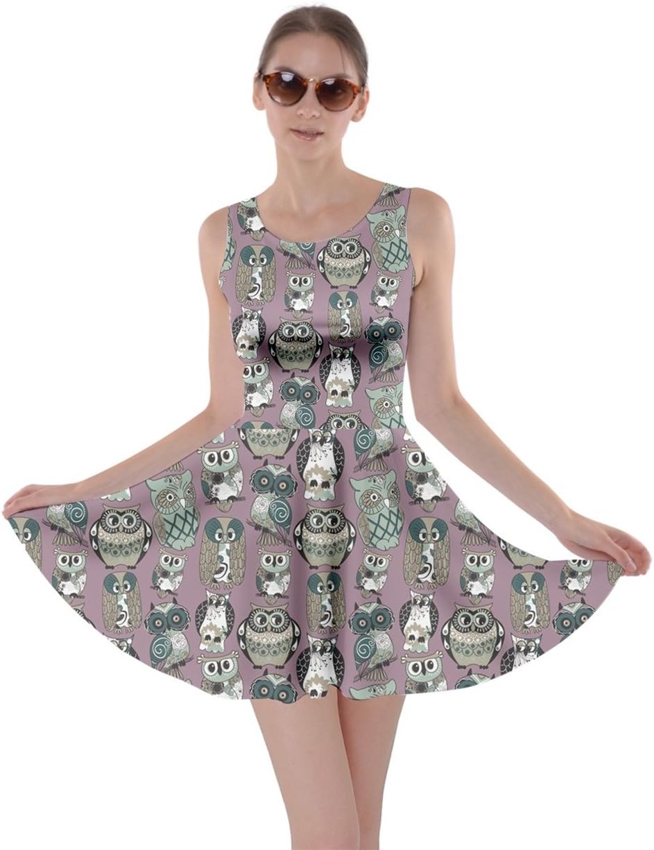 CowCow Womens Dog Cat Horse Pig Hippo Sheep Rabbit Panda Animal Casual Skater Dress, XS-5XL