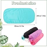 Lanjue 5 Pack Makeup Remover Cloths Flannel 15.75x7.87in Black Violet Red Green view 2