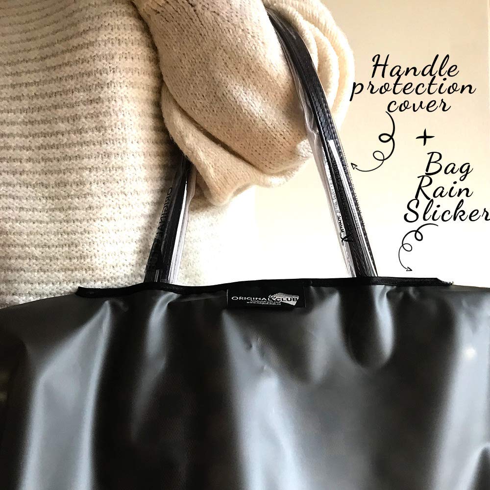transparent bag with writing
