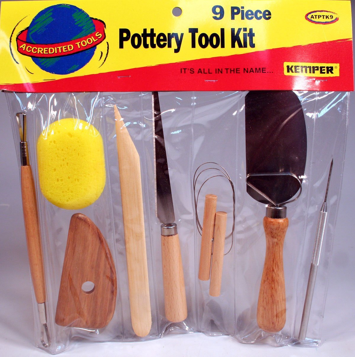 Kemper 9 Pc Pottery Tool Set w/ Fettling Knife for Ceramic