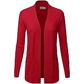 LALABEE Women's Open Front Pockets Knit Long Sleeve Sweater Cardigan(S~3XL)