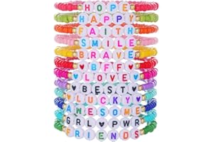 RINTOLER Heishi Surfer Clay Bead Bracelets Set for Women - Preppy Smile Evil Eye Beaded Stretch Bracelets Elastic Layering Friendship Bracelets- Stackable Boho Disc Summer Jewelry Set