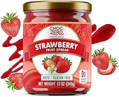 ChocZero - Mermelada de fresa, sin azúcar añadido, endulzada con fruta de monje sin gluten, 12 onzas