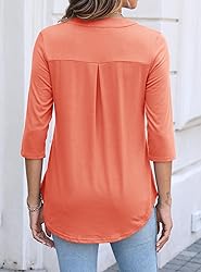 Halife Blouses for Women Dressy Casual 3/4 Sleeve