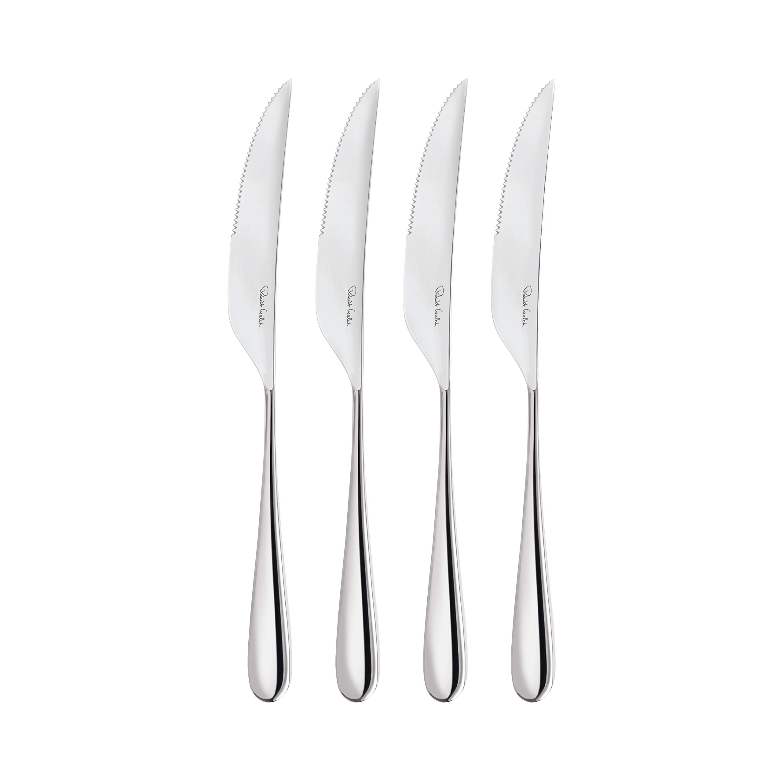 Robert Welch Arden Bright Cutlery Steak Knife, Set of 4. Stainless Steel.