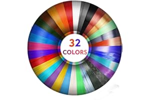 RepRapper 32 Colors 1.75mm 3D Pen PLA Filament Refill, Each Color 4 Meters 13.12 Feet, Total 419.95 feet, High-Precision and Safe 3D Pen Filament Refills for Kids