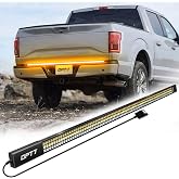 OPT7 Redline 60" 1-Piece Tailgate Light Bar, Sequential Amber Turn Signal | Aluminum, Weatherproof Rigid Triple Row LED Truck Dynamic Taillight Strip